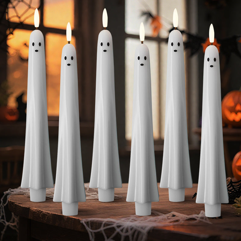 Spookkaars - Op afstand bedienbaar spooklicht met 3D-vlammen 👻
