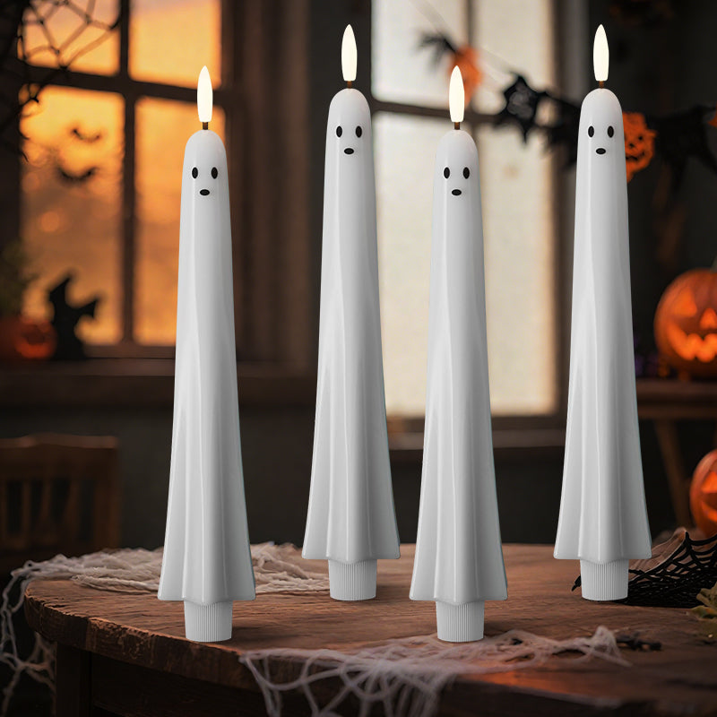 Spookkaars - Op afstand bedienbaar spooklicht met 3D-vlammen 👻