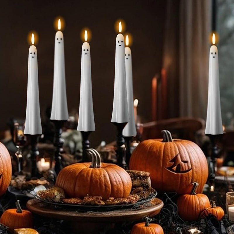 Spookkaars - Op afstand bedienbaar spooklicht met 3D-vlammen 👻