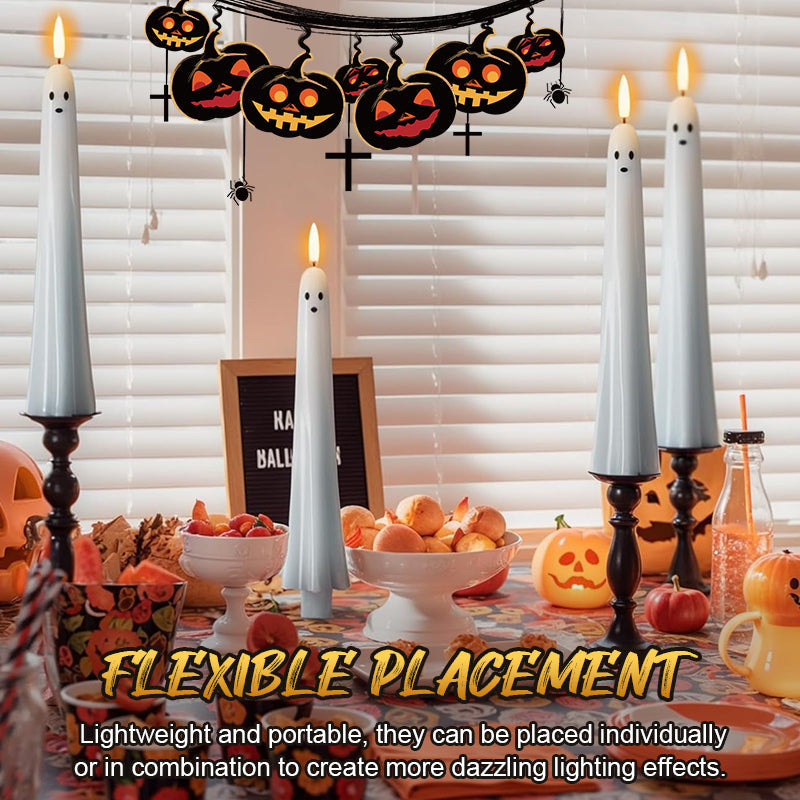 Spookkaars - Op afstand bedienbaar spooklicht met 3D-vlammen 👻