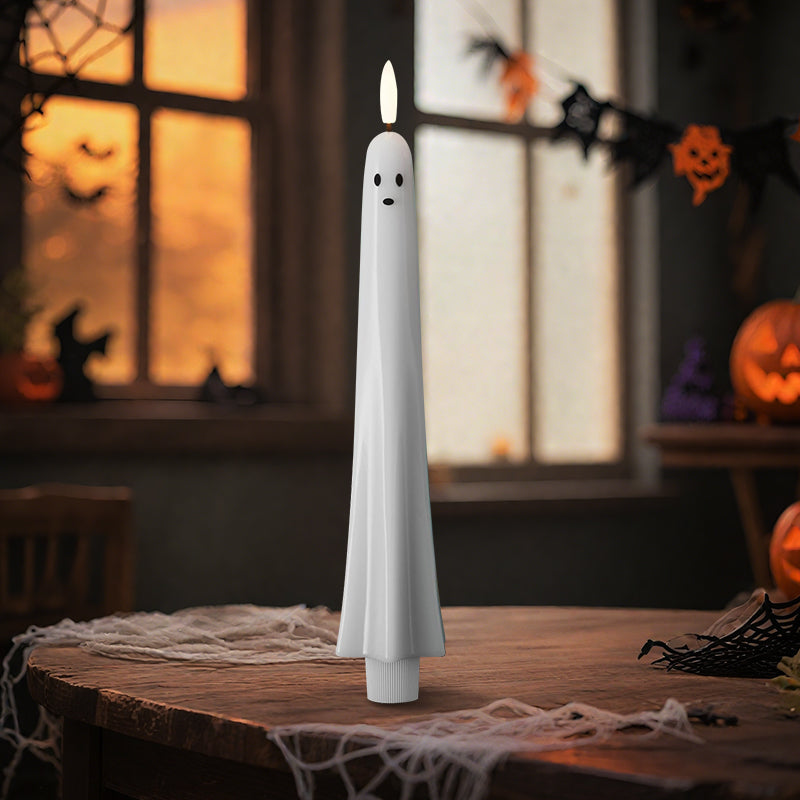 Spookkaars - Op afstand bedienbaar spooklicht met 3D-vlammen 👻